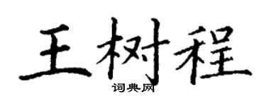 丁谦王树程楷书个性签名怎么写