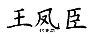 丁谦王凤臣楷书个性签名怎么写