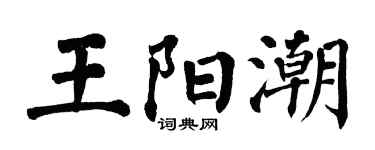 翁闿运王阳潮楷书个性签名怎么写