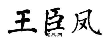 翁闿运王臣凤楷书个性签名怎么写