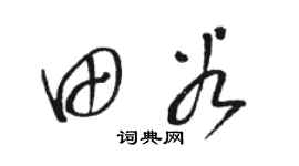 骆恒光田谷草书个性签名怎么写