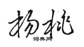 骆恒光杨桃草书个性签名怎么写