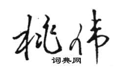 骆恒光桃伟草书个性签名怎么写