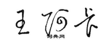 骆恒光王阿卡草书个性签名怎么写
