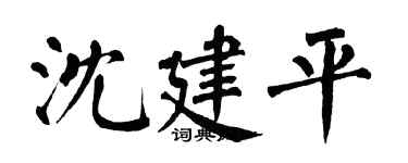 翁闿运沈建平楷书个性签名怎么写