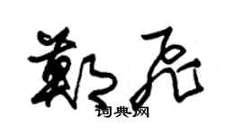 朱锡荣郑飞草书个性签名怎么写