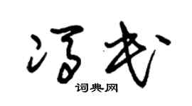 朱锡荣冯民草书个性签名怎么写