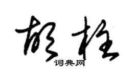 朱锡荣胡柱草书个性签名怎么写