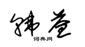 朱锡荣韩益草书个性签名怎么写