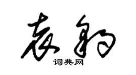 朱锡荣袁豹草书个性签名怎么写