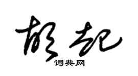 朱锡荣胡起草书个性签名怎么写