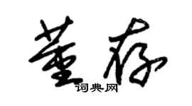 朱锡荣董存草书个性签名怎么写