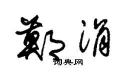 朱锡荣郑涓草书个性签名怎么写