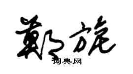 朱锡荣郑旎草书个性签名怎么写