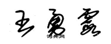 朱锡荣王勇霞草书个性签名怎么写