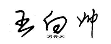 朱锡荣王向帅草书个性签名怎么写