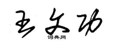 朱锡荣王文功草书个性签名怎么写