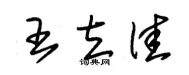 朱锡荣王立佳草书个性签名怎么写