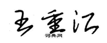 朱锡荣王重江草书个性签名怎么写