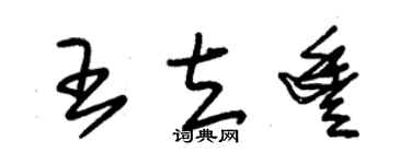 朱锡荣王立丰草书个性签名怎么写