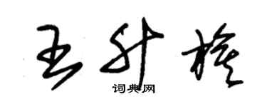 朱锡荣王升旗草书个性签名怎么写