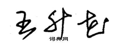 朱锡荣王升花草书个性签名怎么写