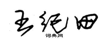 朱锡荣王纪田草书个性签名怎么写