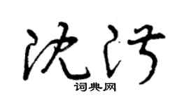 曾庆福沈淑草书个性签名怎么写