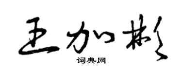 曾庆福王加彬草书个性签名怎么写