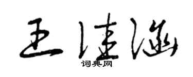 曾庆福王佳涵草书个性签名怎么写