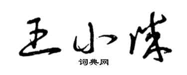 曾庆福王小诚草书个性签名怎么写