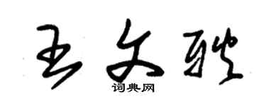 朱锡荣王文耿草书个性签名怎么写