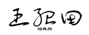 曾庆福王纪田草书个性签名怎么写