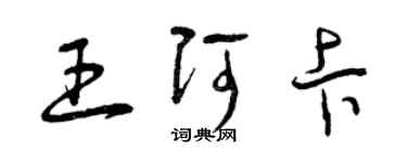 曾庆福王阿卡草书个性签名怎么写
