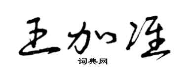 曾庆福王加准草书个性签名怎么写