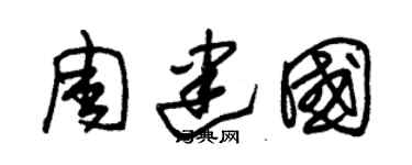 朱锡荣周建国草书个性签名怎么写