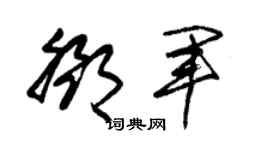 朱锡荣邓军草书个性签名怎么写