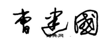 朱锡荣曹建国草书个性签名怎么写