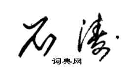 朱锡荣石涛草书个性签名怎么写