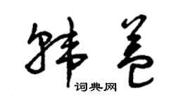 曾庆福韩益草书个性签名怎么写