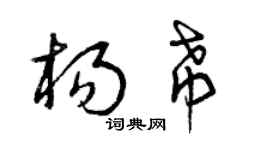 曾庆福杨希草书个性签名怎么写