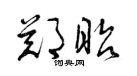 曾庆福郑昭草书个性签名怎么写