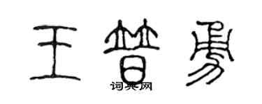 陈声远王普勇篆书个性签名怎么写