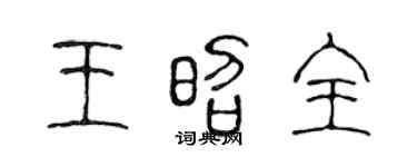 陈声远王昭全篆书个性签名怎么写