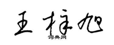 梁锦英王梓旭草书个性签名怎么写