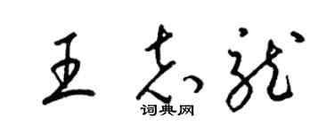 梁锦英王志龙草书个性签名怎么写