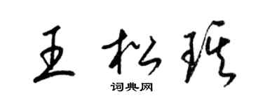 梁锦英王松琪草书个性签名怎么写