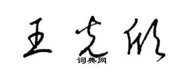 梁锦英王光欣草书个性签名怎么写