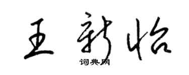 梁锦英王新怡草书个性签名怎么写