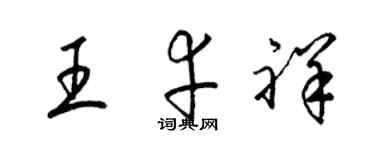 梁锦英王幸祥草书个性签名怎么写